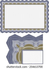 Certificado de diseño complejo o plantilla de diploma.