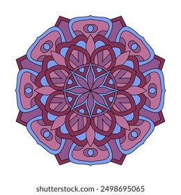 Complejo doodle manala en un color transparente mandala. Páginas fáciles de libros para colorear de mandala para que los adultos se relajen, las experiencias dan alivio. Archivo de Vector de tamaño variable