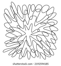 Complex and easy simple way from start to end vector illustration. Chaos simplifying, problem solving and business solution searching challenge concept. Hand drawn doodle scribble chaos path lines
