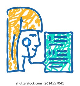 complex face cleansing doodle icon sketch vector. complex face cleansing sign. isolated symbol illustration