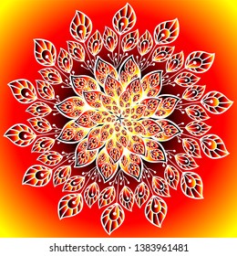 complex floral ornament in Oriental style
