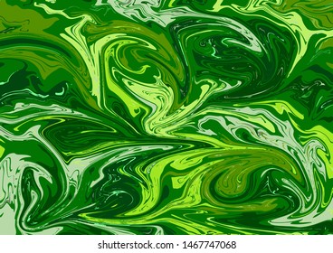 Complex florid pattern in green and light colors. Ideal for textiles, packaging, paper printing, simple backgrounds and textures.