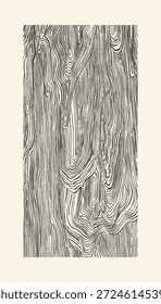 Un patrón de línea blanco y negro complejo y fluido que evoca la sensación de grano de madera, ondulaciones de agua o capas topográficas.