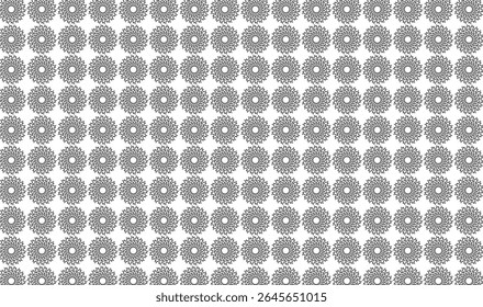Complex Fractal Circular Pattern in Black
