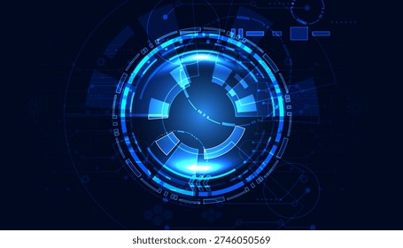 Vector interfaz destino HUD