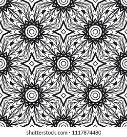 complex geometric ornament. sophisticated geometric pattern based on repetitive simple forms. vector flower illustration.