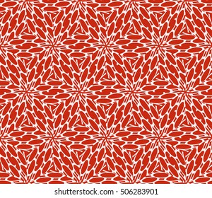 complex geometric ornament. sophisticated geometric pattern based on repetitive simple forms. vector illustration for interior design, backgrounds, card, textile industry. red coloring