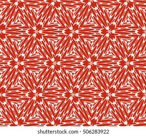 complex geometric ornament. sophisticated geometric pattern based on repetitive simple forms. vector illustration for interior design, backgrounds, card, textile industry. red coloring