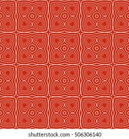 complex geometric ornament. sophisticated geometric pattern based on repetitive simple forms. vector illustration for interior design, backgrounds, card, textile industry. red coloring