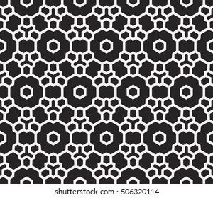 complex geometric ornament. sophisticated geometric pattern based on repetitive simple forms. vector illustration for interior design, backgrounds, card, textile industry. black and white coloring