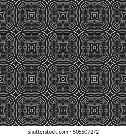 complex geometric ornament. sophisticated geometric pattern based on repetitive simple forms. vector illustration for interior design, backgrounds, card, textile industry. black and white coloring