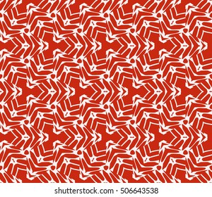 complex geometric ornament. sophisticated geometric pattern based on repetitive simple forms. vector illustration for interior design, backgrounds, card, textile industry. red coloring