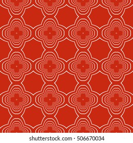 complex geometric ornament. sophisticated geometric pattern based on repetitive simple forms. vector illustration for interior design, backgrounds, card, textile industry. red coloring