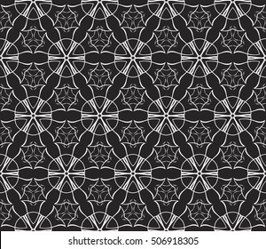 complex geometric ornament. sophisticated geometric pattern based on repetitive simple forms. vector illustration for interior design, backgrounds, card, textile industry. black and white coloring