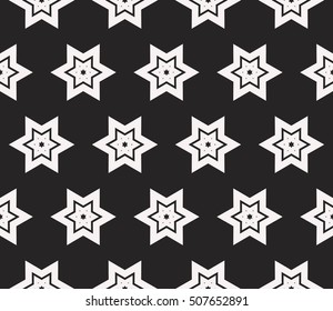 complex geometric ornament. sophisticated geometric pattern based on repetitive simple forms. vector illustration for interior design, backgrounds, card, textile industry. black and white coloring