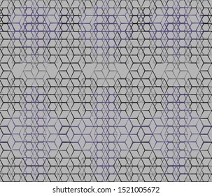 Complex geometric pattern. Broken lines. Optical illusions. Calm colors. Template for wallpaper, postcards, paper, fabric, web page.