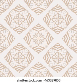 complex geometric pattern of interwoven lines and shapes. seamless  floral texture. for interior design, wallpaper, printing and textiles. beige color