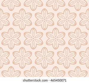 complex geometric pattern of interwoven lines and shapes. seamless floral texture. for interior design, wallpaper, printing and textiles. beige color
