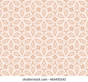 complex geometric pattern of interwoven lines and shapes. seamless floral texture. for interior design, wallpaper, printing and textiles. beige color