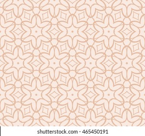 complex geometric pattern of interwoven lines and shapes. seamless floral texture. for interior design, wallpaper, printing and textiles. beige color