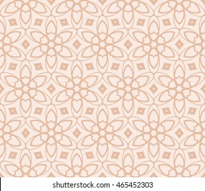 complex geometric pattern of interwoven lines and shapes. seamless floral texture. for interior design, wallpaper, printing and textiles. beige color
