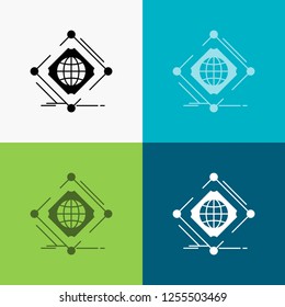 Complex, global, internet, net, web Icon Over Various Background. glyph style design, designed for web and app. Eps 10 vector illustration