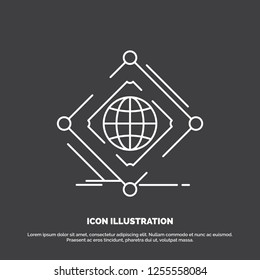 Complex, global, internet, net, web Icon. Line vector symbol for UI and UX, website or mobile application