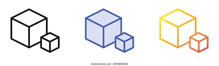 complex icon. Linear, Blue Fill and Gradient Style Design Isolated On White Background