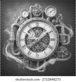 Una ilustración compleja de una brújula de estilo steampunk o mecanismo de reloj. Este diseño presenta engranajes, tuberías y detalles que representan la innovación y la exploración. Perfecto para impresiones de arte de fantasía, logotipos de juegos de aventura, cubiertas de libros de ciencia ficción y eventos temáticos industriales. Ideal para proyectos que exploran el retro-futurismo y el misterio. Gráfico de Vector escalable para Elementos de fondo detallados.