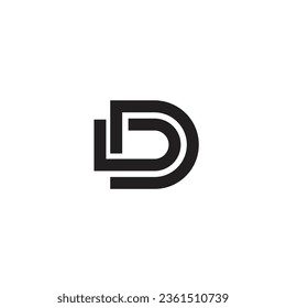 Complex and infinite line capital D logo
