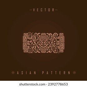 Complex Interwoven Asian Rectangular Pattern