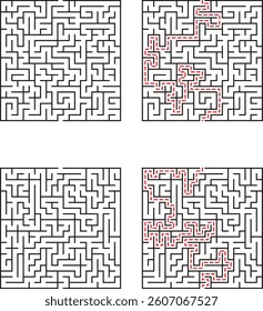 Complex Maze Puzzles Solutions, Paths, and Brain Teasers