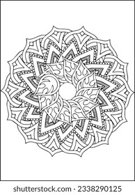 Complex and modern mandala adult coloring pages for anxiety and stress relief, use for stress free life and for modern era 