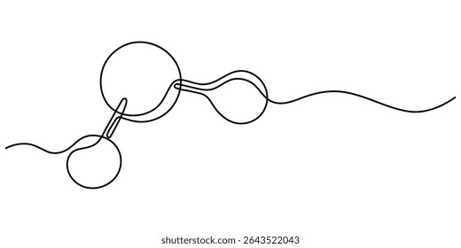 Complex Molecular continuous one line drawing, Molecular Structure Symbol Drawing line drawing, Abstract net work Concept drawing. 