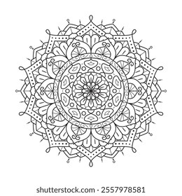 Complex Monochromatic Black And White Mandala Art with Simple Intricate Floral and Detailed Patterns