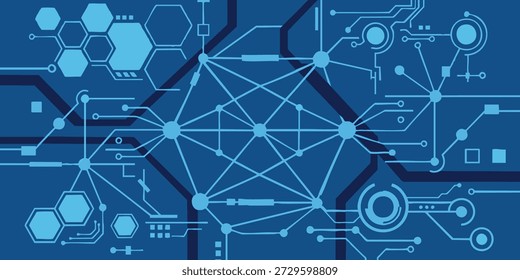 Complex network connections and circuitry illustrating modern technology infrastructure and advanced systems integration from a detailed schematic viewpoint