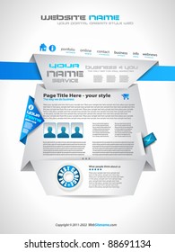 Complex Origami Website - Elegant Design for Business Presentations. Template with a lot of design elements. Every Shadow is transparent