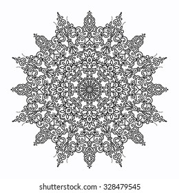 a complex pattern of radial smooth lines vector star on white background