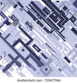 Complex pixel pattern reminiscent of a maze. Abstract geometric background