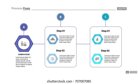 Complex process chart slide template