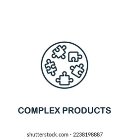 Complex Products icon. Monochrome simple Investments icon for templates, web design and infographics