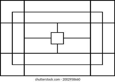 Complex rectangle pattern on the white background 