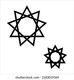Icono de diseño de vectores de Star Burst Círculo complejo.