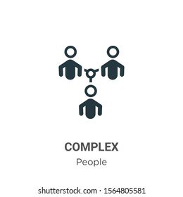Complex vector icon on white background. Flat vector complex icon symbol sign from modern people collection for mobile concept and web apps design.