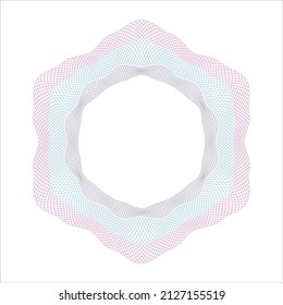 Complex vector rosette consisting of 4 colors