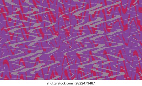 A complex and visually captivating illustration featuring distorted grey wave patterns over a vibrant maroon base. This graphic asset provides a sense of liquid motion and is perfect for dynamic digital backgrounds and artistic projects.