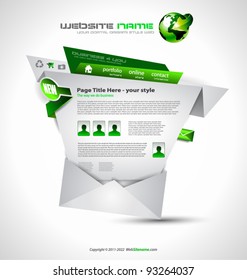 Complex Website Template - Elegant Design for Business Presentations. Template with a lot of design elements and infographics.