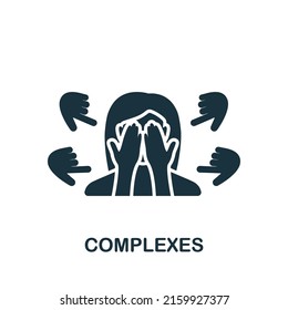 Complexes icon. Monochrome simple Psychology icon for templates, web design and infographics