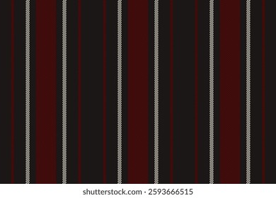 Complexity background fabric seamless, british texture pattern vertical. Patch textile stripe vector lines in black and red colors palette.