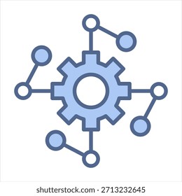 Complexity Blue Icon Vector Illustration